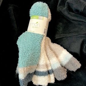 Lemon Loves Earth 3 pk. Cozy Crew Slipper/Socks